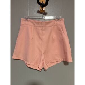 SHEIN Peach High Waisted Tailored Shorts Women’s Size M Lightweight Dress Shorts